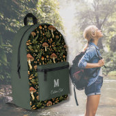 Individuelle Name | Kerngehäuse Mushroom Muster Bedruckter Rucksack