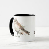 Individuelle Name Kestrel Bird Naturkunde Tasse (Vorderseite Links)