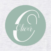 Individuelle Name Kid's Clothing Initials Monogram Etiketten (Design 1)