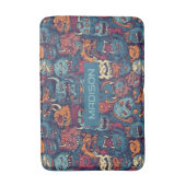 Individuelle Name Kids' Monster-Muster Badematte (Vorderseite Vertikal)