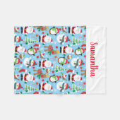 Individuelle Name Kinder Weihnachten Personalisier Fleecedecke (Vorderseite (Horizontal))