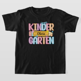 Individuelle Name Kindergarten zurück zur Schule T-Shirt