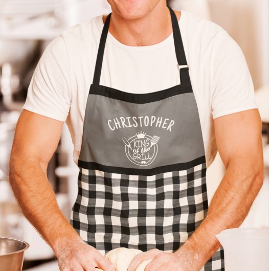 Individuelle Name King of the Gingham Grill Schürze