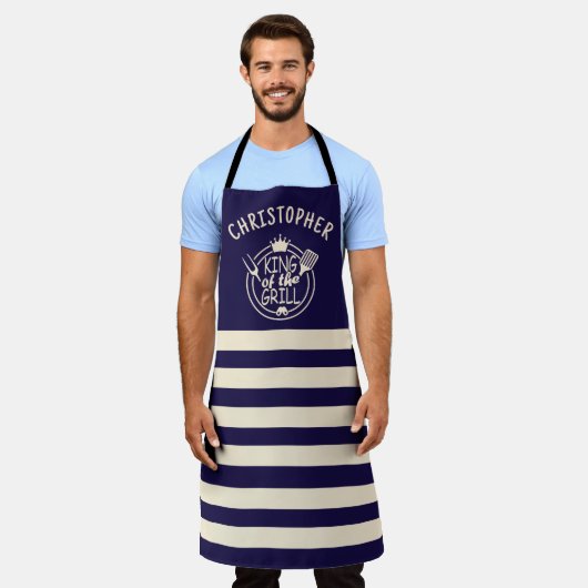 Individuelle Name King of the Grill Schürze (Getragen)