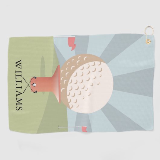 Individuelle Name Klassisch Golfhandtuch (Horizontal)