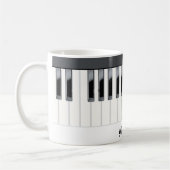 Individuelle Name-Klaviertasten Kaffeetasse (Links)