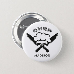 Individuelle Name-Koch-Logo-Buttons Button