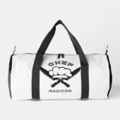 Individuelle Name-Koch-Logo Duffle Bag (Rückseite)