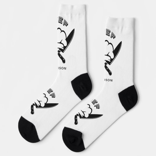 Individuelle Name-Koch-Logo Socken (Linkes Detail)