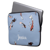 Individuelle Name Koi Laptopschutzhülle (Vorderseite Links)