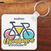 Individuelle Name Kopenhagen Dänemark Schlüsselanhänger (Rückseite)