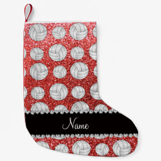 Individuelle Name Korallenbällchen Glitzer Kleiner Weihnachtsstrumpf