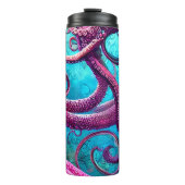 Individuelle Name Kraken Tentacles Pink Octopus Thermosbecher (Vorderseite)