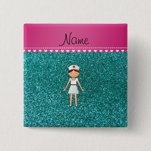 Individuelle Name Krankenschwester Pastell Robin E Button (Vorderseite)