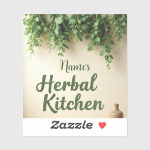 Individuelle Name Kräutergewürz-Set Aufkleber