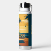 Individuelle Name Kuba Auto Illustration Trinkflasche (Hinten)