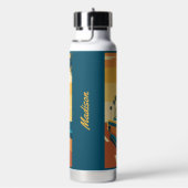 Individuelle Name Kuba Auto Illustration Trinkflasche (rechts)