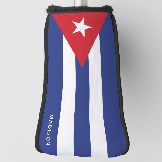 Individuelle Name-Kuba-Flagge Golf Headcover (Rotieren 90)