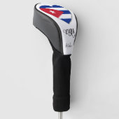 Individuelle Name Kuba Liebe Golf Headcover (angewinkelt)
