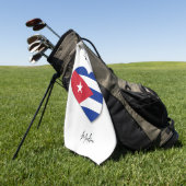 Individuelle Name Kuba Liebe Golfhandtuch (Gras)