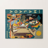 Individuelle Name Kubist Malaga Puzzle (Horizontal)