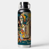 Individuelle Name Kubist Malaga Trinkflasche (Rückseite)