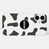 Individuelle Name Kuh drucken Schwarz-weiß Case-Mate iPhone Hülle (Rückseite (Horizontal))