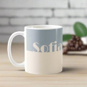 Individuelle Name l Clean Simple Typografy Gift Kaffeetasse