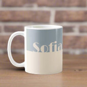 Individuelle Name l Clean Simple Typografy Gift Kaffeetasse