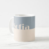 Individuelle Name l Clean Simple Typografy Gift Kaffeetasse (Vorderseite Links)
