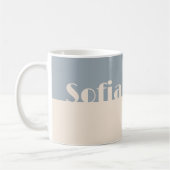 Individuelle Name l Clean Simple Typografy Gift Kaffeetasse (Links)