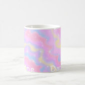 Individuelle Name l Colorful Glitzern Rainbow Girl Kaffeetasse (Mittel)