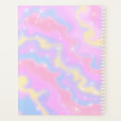 Individuelle Name l Colorful Glitzern Rainbow Girl Planer (Rückseite)