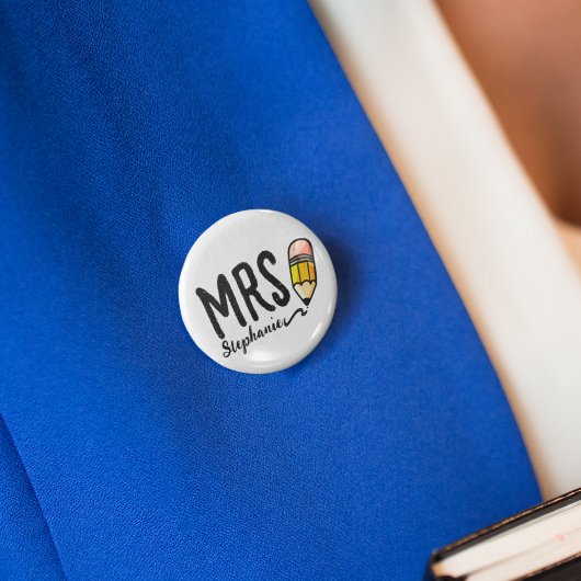 Individuelle Name l Niedliche Bleistift-Typografie Button