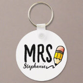 Individuelle Name l Niedliche Bleistift-Typografie Schlüsselanhänger