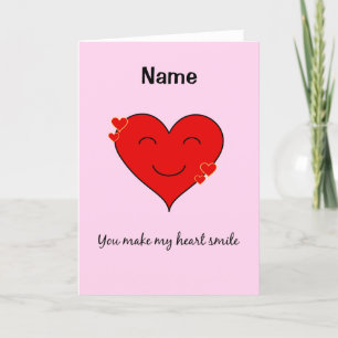 Individuelle Name lächelt herpink Feiertagskarte