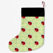 individuelle Name-Ladybugs-Muster Kleiner Weihnachtsstrumpf (Rückseite)