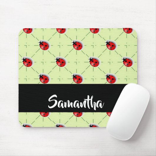 Individuelle Name-Ladybugs-Muster Mousepad (Mit Mouse)