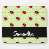Individuelle Name-Ladybugs-Muster Mousepad (Vorne)