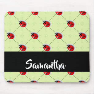 Individuelle Name-Ladybugs-Muster Mousepad