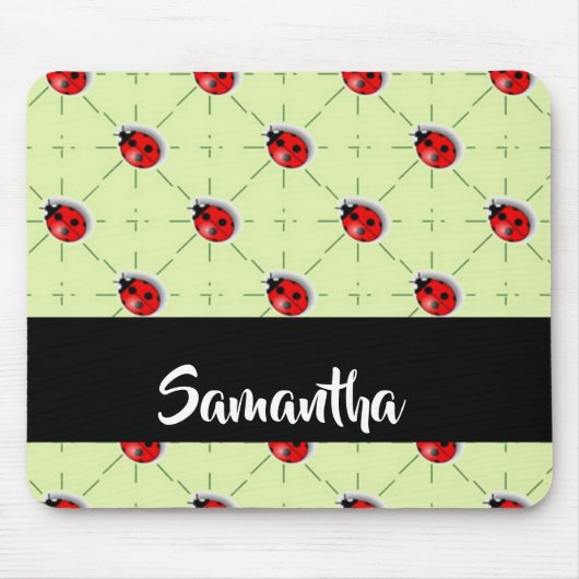 Individuelle Name-Ladybugs-Muster Mousepad (Vorne)