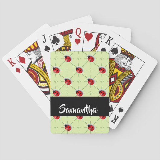 Individuelle Name-Ladybugs Spielkarten (Rückseite)