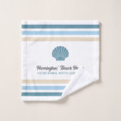 Individuelle Name & Lage Beach House Badhandtuch Set (Waschlappen)