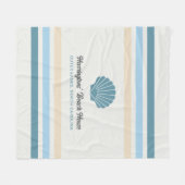 Individuelle Name & Lage Beach House Fleecedecke (Vorderseite (Horizontal))