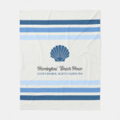 Individuelle Name & Lage Beach House Fleecedecke (Vorderseite)