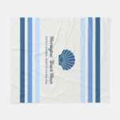 Individuelle Name & Lage Beach House Fleecedecke (Vorderseite (Horizontal))