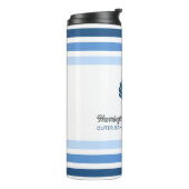 Individuelle Name & Lage Beach House Thermosbecher (Nach links gedreht)