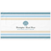 Individuelle Name & Lage Beach House Tischdecke (Vorderseite (Horizontal))