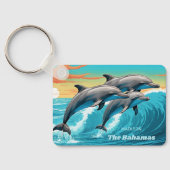 Individuelle Name & Lage Dolphin Schlüsselanhänger (Rückseite)