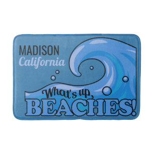 Individuelle Name & Lage Funny Beach Wave Badematt Badematte